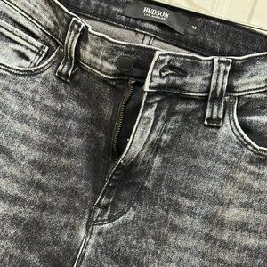 HUDSON Black Distressed Jeans